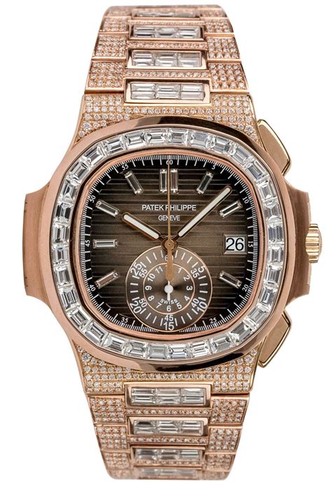 patek philippe nautilus gold diamond.